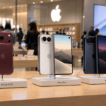 iPhone 18 pro, iPhone Duo models in an Apple store