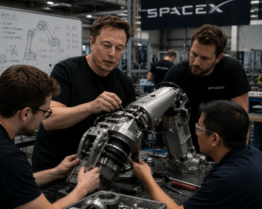 Elon Musk working on SpaceX part