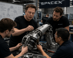 Elon Musk working on SpaceX part